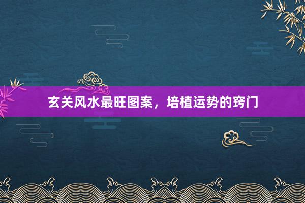 玄关风水最旺图案，培植运势的窍门